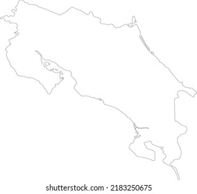 Vector Illustration of Costar Rica map