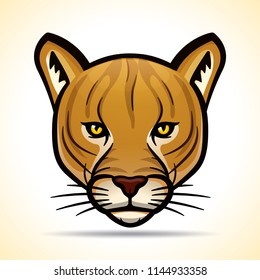 Vector illustration of cougar head graphic design