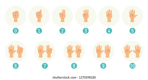 Vector Illustration Of Counting Hand