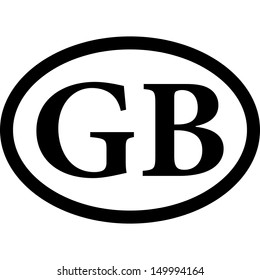 Vector illustration of the country code of United Kingdom