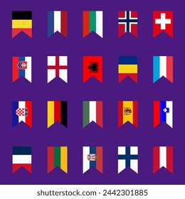 Ilustración vectorial. Colección de marcas de país
