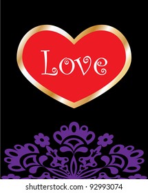 Vector Illustration for the country of Love Heart Button.