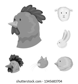 Vector illustration of countryside and homestead sign. Collection of countryside and breeding vector icon for stock.