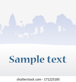 Vector illustration, countryside silhouette, banner concept.