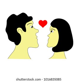 Vector illustration of couple