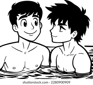 vector illustration of couple cartoon