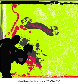 vector illustration of a couple dancing