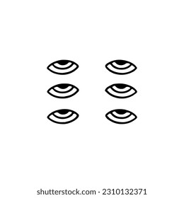 vector illustration of couple eye symbol