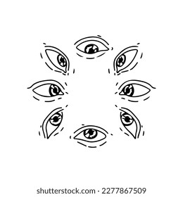 ilustración vectorial del concepto de ojos de pareja