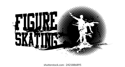 A vector illustration of Couple Figure Skating Banner 