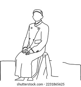Vector illustration of a couple getting married in traditional attire
