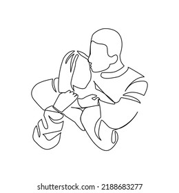 Ilustración vectorial de una pareja enamorada dibujada en estilo de arte de línea
