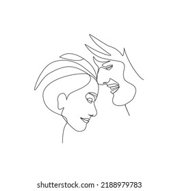 Ilustración vectorial de pareja enamorada en el estilo de arte en línea