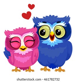 Vector Illustration of Couple Owl