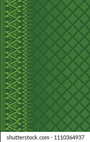 Vector illustration of the cover, the background was inspired by Thai silk pattern.