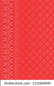Vector illustration of the cover, the background was inspired by Thai silk pattern.