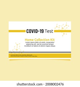 Vector Illustration for Cover Covid-19 Test Home Collection Kit 