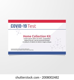 Vector Illustration for Cover Covid-19 Test Home Collection Kit 