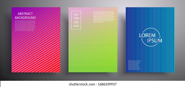 Ilustración vectorial de una cubierta con elementos geométricos gráficos lineales. Plantilla para folletos, portadas, cuadernos, libros, banners, revistas y folletos.