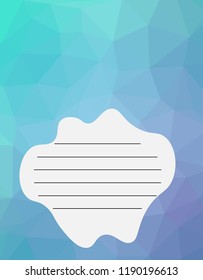 Vector illustration. Cover for notebook. Abstract background polygon art