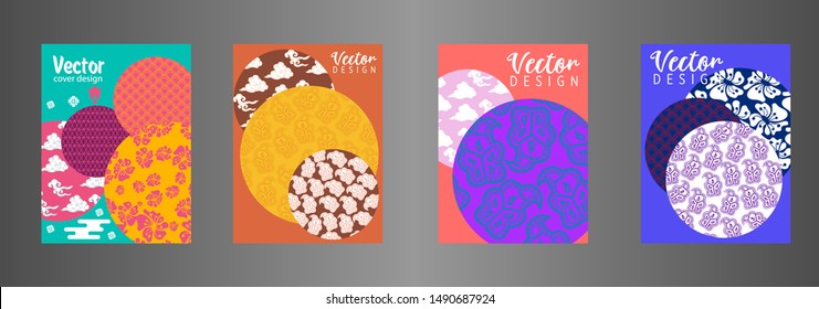 Vector Illustration cover. Style Asian 