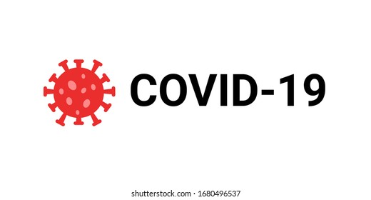 vector illustration covid - 19  EPS 10 with the inscription and the image of the virus