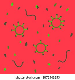 vector illustration of the covid virus
