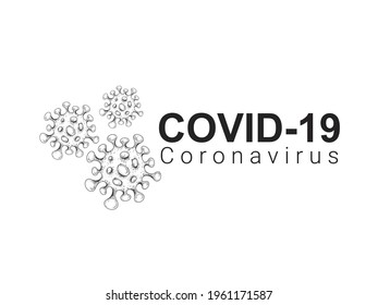 Vector illustration of COVID-19 Concept On White Background.
