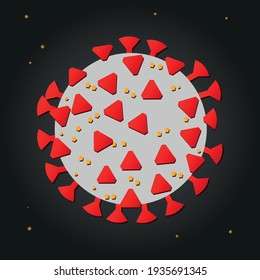 Vector illustration of Covid-19 or Coronavirus 