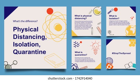 vector illustration of COVID-19 general fact templates, use in social media post, brochure, flyer, etc