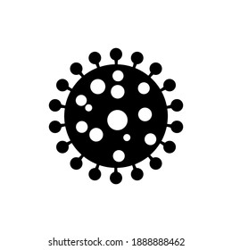 Vector illustration of COVID-19 icon on white background
