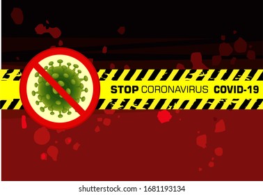Vector illustration of COVID-19 Quarantine lockdown country. quarantine campaign to prevent spread of COVID-19 Corona virus outbreak. stop coronavirus concept.