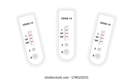 Vector illustration Covid-19 Rapid test is an initial screening method to detect antibodies, namely IgM and IgG, which are produced by the body to fight the Corona virus.