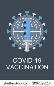Vector illustration of COVID-19 vaccination.