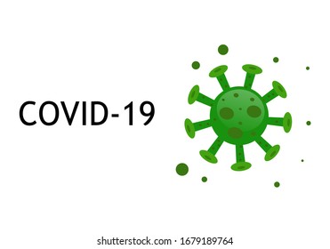 Vector Illustration of COVID-19. Virus Concept and Text Information.