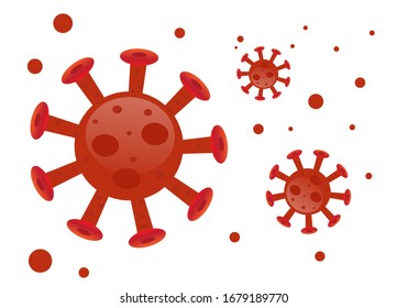 Vector Illustration of COVID-19. Virus Concept and Text Information.