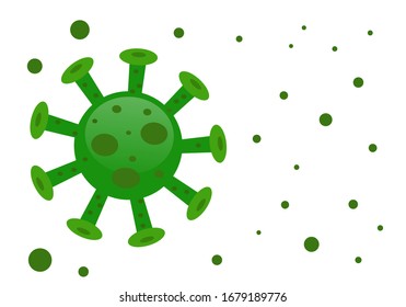 Vector Illustration of COVID-19. Virus Concept and Text Information.