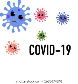 Vector illustration for covid-19.Hand drawn on white background.