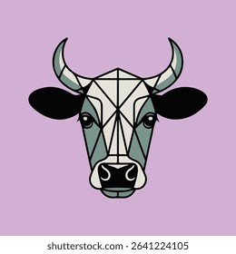 vector illustration of a cow