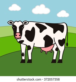 Vector illustration of cow