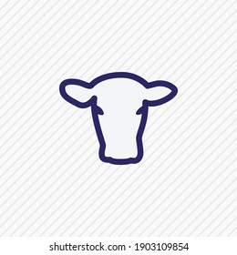 Vector illustration of cow icon colored line. Beautiful zoo element also can be used as cattle icon element.