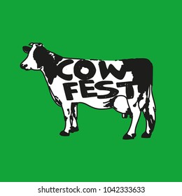 Vector illustration of cow logo icon ideal for festival 