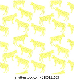 vector illustration of a cow pattern