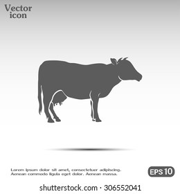 Vector illustration cow silhouette