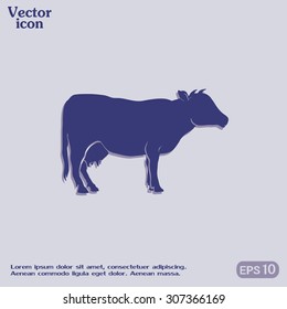 Vector illustration cow silhouette