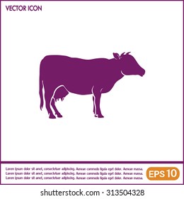 Vector illustration cow silhouette