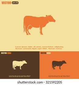 Vector illustration cow silhouette