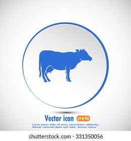 Vector illustration cow silhouette