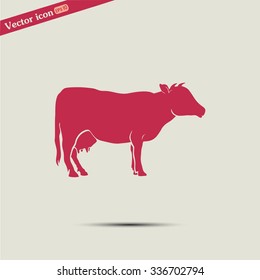 Vector illustration cow silhouette