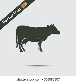 Vector illustration cow silhouette
